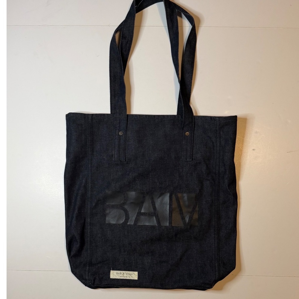 Rag & Bone BAM Brooklyn Academy of Music Dark Indigo Denim Tote Bag Unisex NWOT